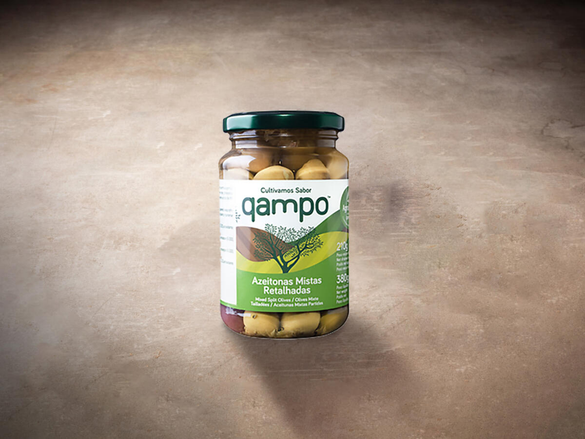 Qampo Oliven eingeschnitten 210g (Duo Pack)